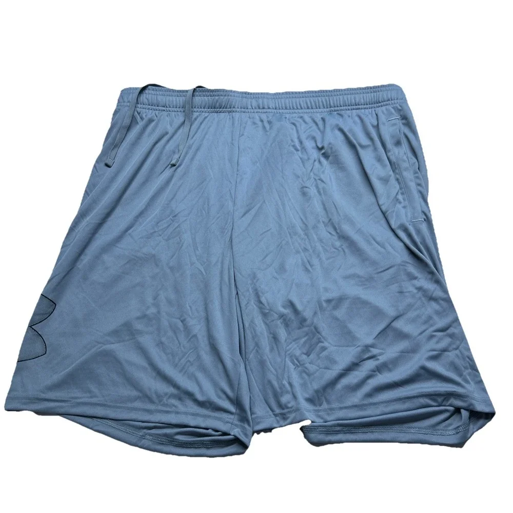 Under Armour Mens Gray HeatGear Running Shorts 2XL Loose Fit 1306443